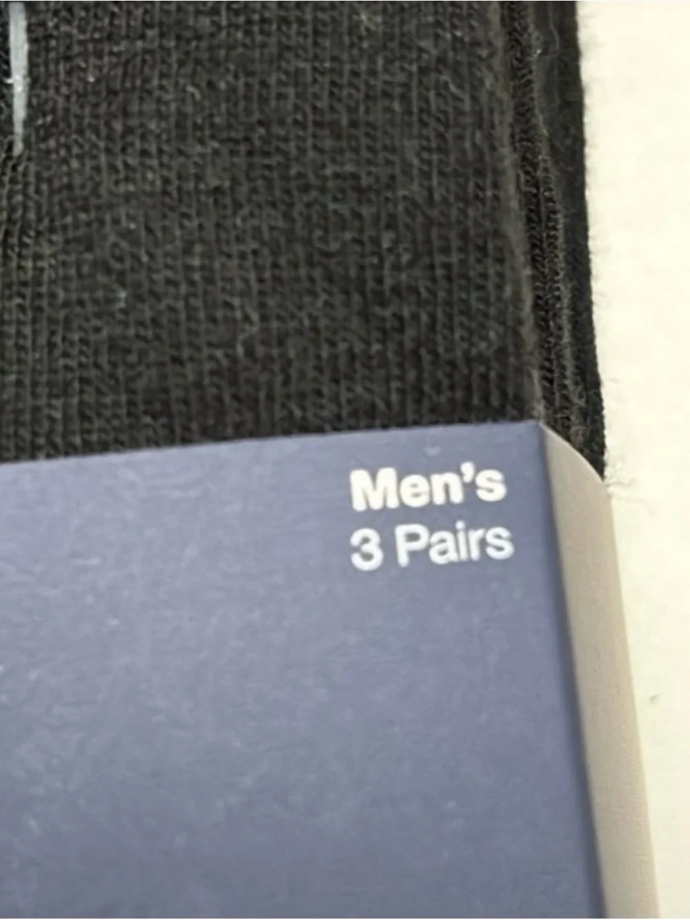 New Gap Socks Men’s 3 Pair Black Cotton Crews Business Casual Dress Preppy Socks